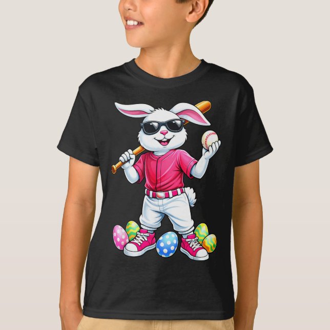 Camiseta Esporte da Páscoa Feliz Dia da Páscoa Coelho Jogan (Frente)