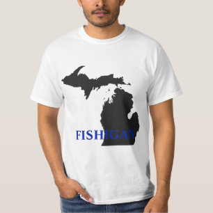 Camiseta esporte da pesca para Michigan