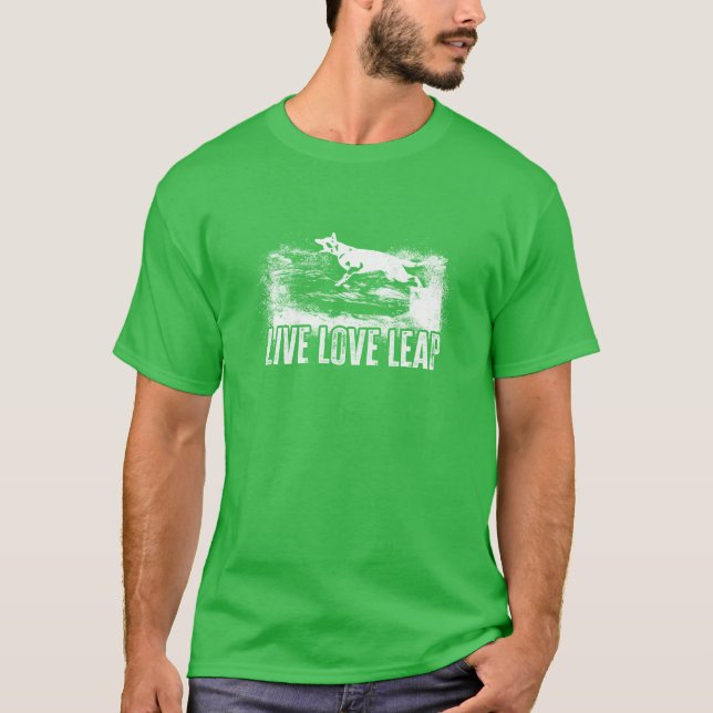 Camiseta Esporte de agilidade Live Love Leap (Frente)