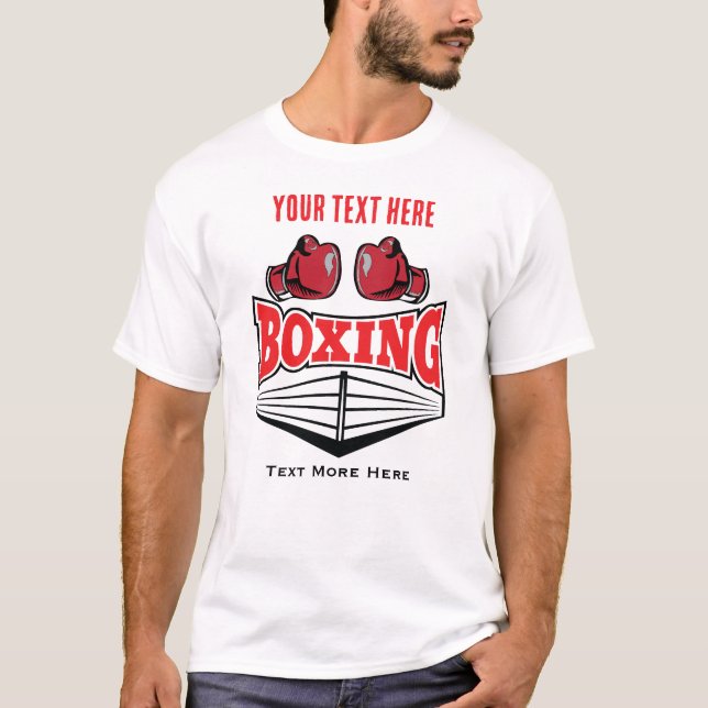 Camiseta Esporte de Boxe Poder e Design de Luta (Frente)