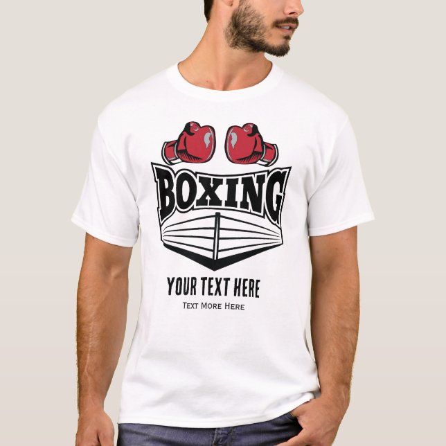 Camiseta Esporte de Boxe Poder e Design de Luta (Frente)