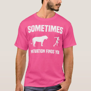 Camiseta Esporte de corrida engraçado corredor tigre motiva