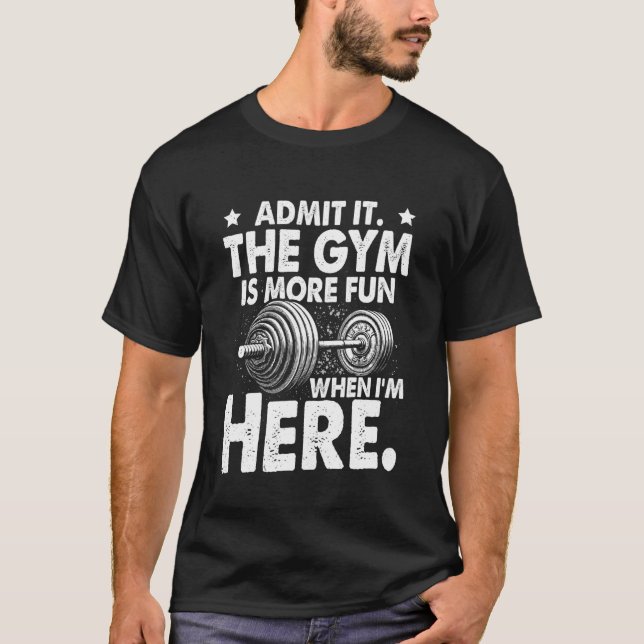 Camiseta Esporte de força Admito QUE A academia é Mais Dive (Frente)