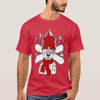 Camiseta Esporte de inverno snowboard esqui montanhas garot