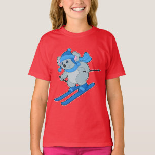 Camiseta Esporte de Koala Skier Ski Winter