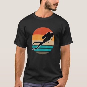 Camiseta Esporte de Mergulho de Escafandro Diver Vintage