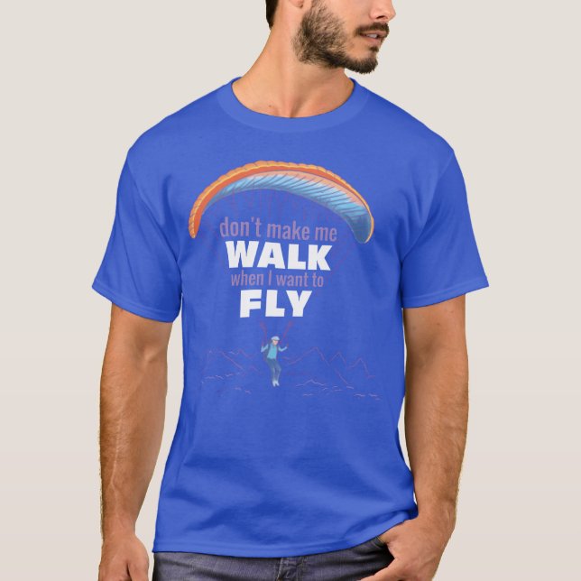 Camiseta Esporte de parapente Voo retro (Frente)