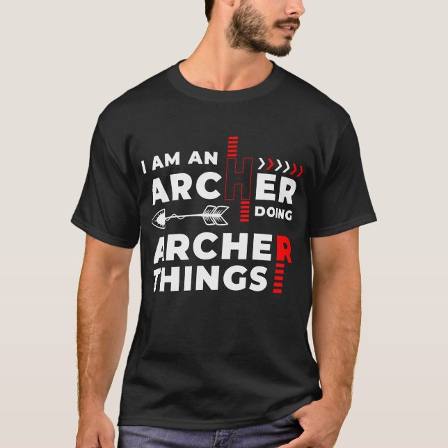 Camiseta Esporte de tiro com arco longo menino (Frente)