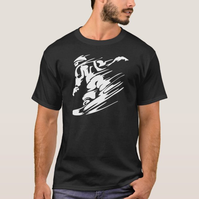 Camiseta Esporte do extremo da snowboarding (Frente)