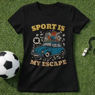 Camiseta Esporte É Minha Escapada Viagem de Torneio
