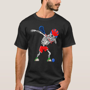 Camiseta Esporte Lacrosse Skeleton Men Meninos Halloween Co