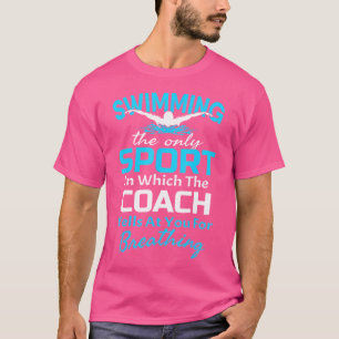 Camiseta Esporte Que Treinador Grita Por Nadar Respiratório