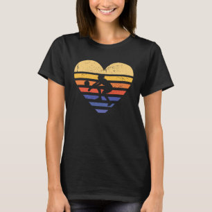Camiseta Esporte Retro Sunset Heart Beach Voleibol