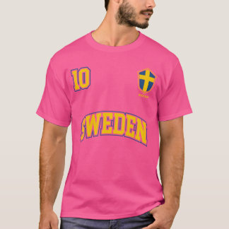 Camiseta Esporte Sueco Nº 10 Bandeira Sueca Família Futebol