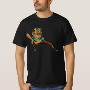 Camiseta Esportes Antigos, Batedor de Beisebol Irritado