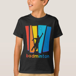 Camiseta Esportes Coloridos De Arte De Badminton Shuttle