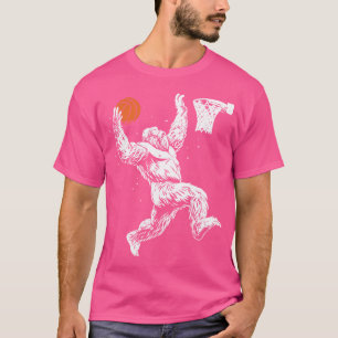 Camiseta Esportes De Bball Engraçado Sasquatch