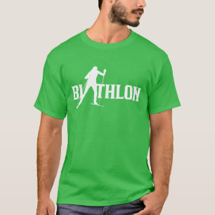 Camiseta Esportes de Biatlo Biatleta Biatlons retrô