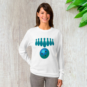 Camiseta Esportes de bola de boliche e alça