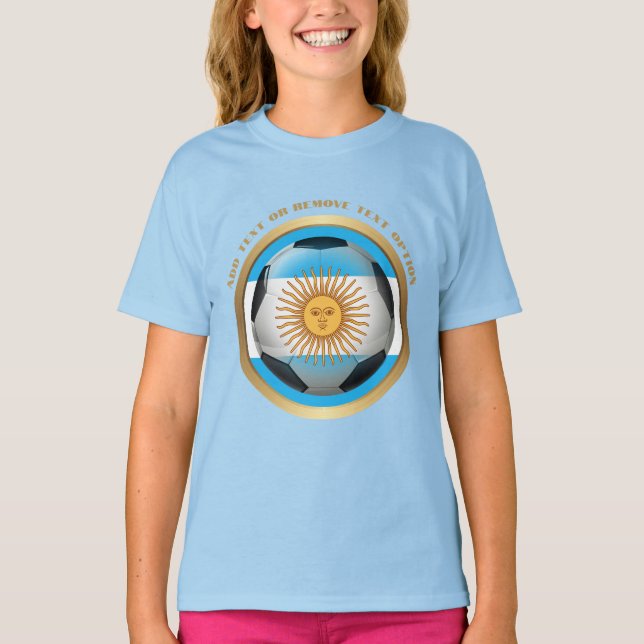 Camiseta Esportes de Bola de Futebol da Argentina (Frente)