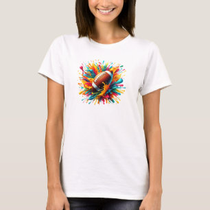Camiseta Esportes de Bola de Jogo Colorido Moderno