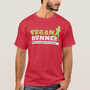 Camiseta esportes de corredora vegana