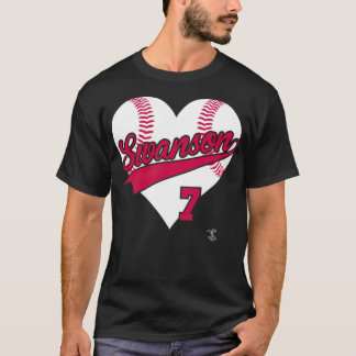 Camiseta Esportes de Dansby Swanson Baseball Heart 90