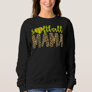 Camiseta Esportes de Dia de as mães Softball Mama Cute Chee