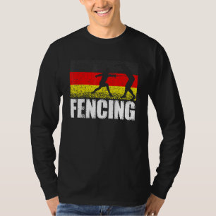 Camiseta Esportes de esgrima Alemanha bandeira atletas alem