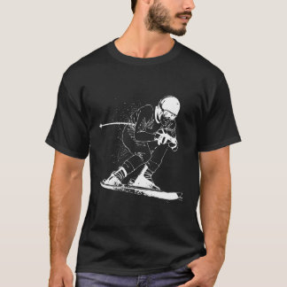 Camiseta Esportes De Esqui De Inverno Presente Para Homens