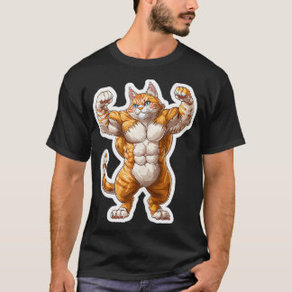 Camiseta Esportes De Gato De Gato De Gato Bonitos Erguendo
