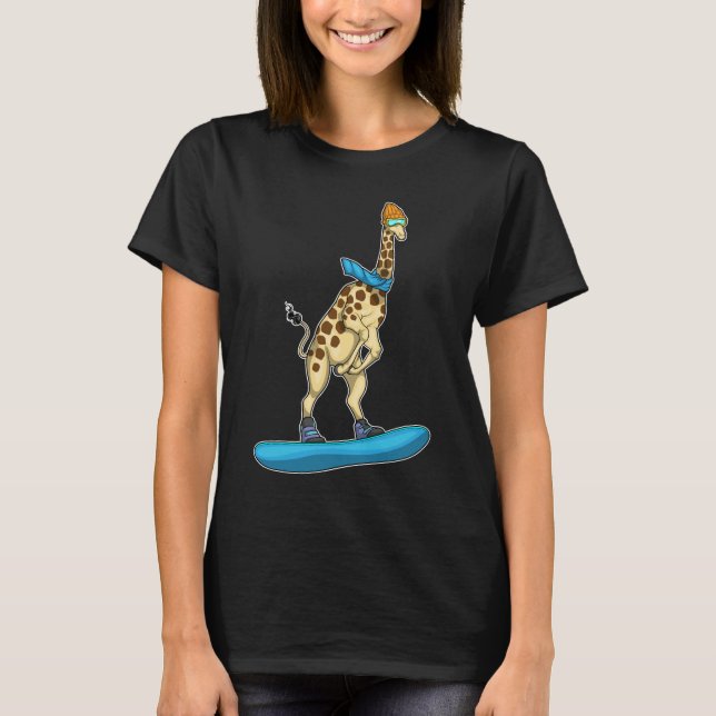 Camiseta Esportes de Giraffe Snowboard (Frente)