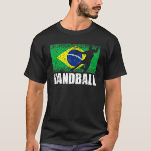 Camiseta Esportes de handebol Retro Brasil Bandeira Brasil