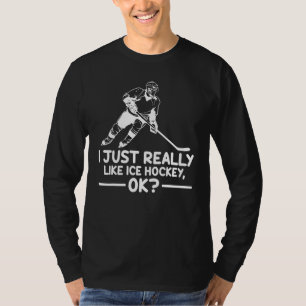 Camiseta Esportes De Hóquei Eu Gosto Muito De Hockey Ok