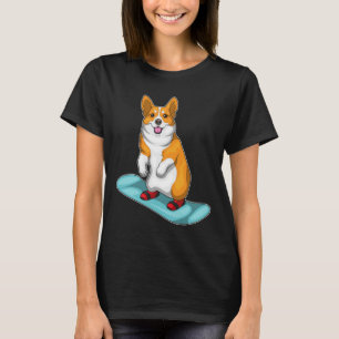 Camiseta Esportes de inverno de Corgi Snowboard