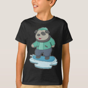Camiseta Esportes de inverno de prancha de neve de cachorro