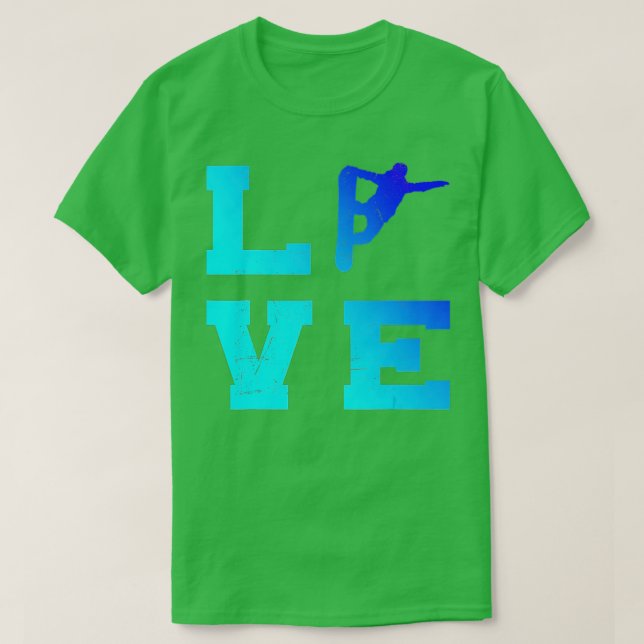 Camiseta Esportes de inverno esportes de neve (Frente do Design)