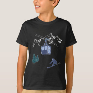 Camiseta Esportes de Inverno Esqui Cena de Neve Resort de E