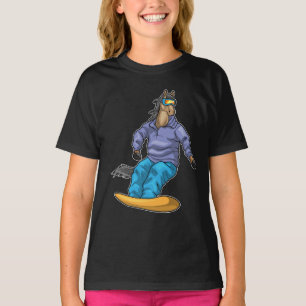 Camiseta Esportes de inverno para o Horse Snowboard