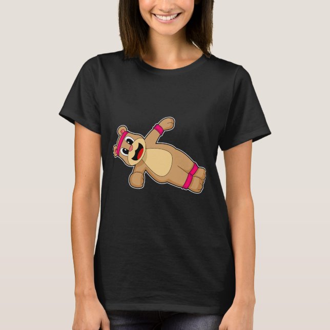 Camiseta Esportes de Malhação de Urso (Frente)