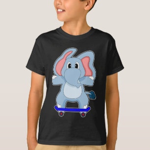 Camiseta Esportes De Skate De Patins De Elefante