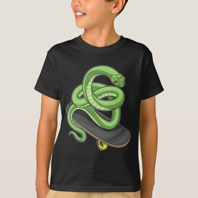 Camiseta Esportes de skater de cobra (Frente)