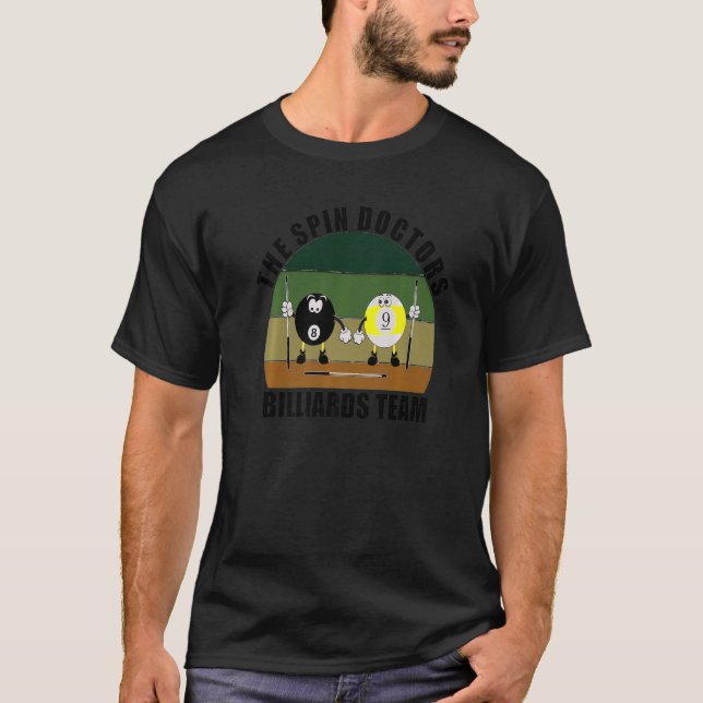 Camiseta Esportes de Taco Bilhar em Equipe Os Spin Doctors  (Frente)