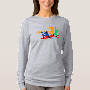 Camiseta Esportes de Voleibol   Capa longa feminina