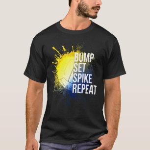 Camiseta Esportes De Voleibol Repetitivos De Bump Set