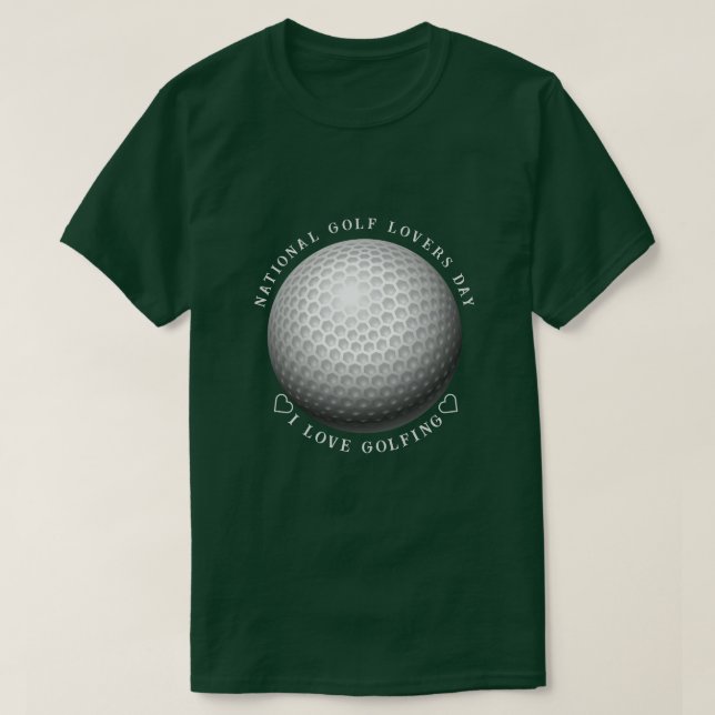 Camiseta Esportes do Dia Nacional do Golfe (Frente do Design)