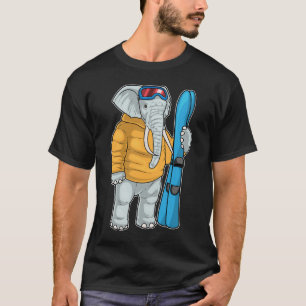 Camiseta Esportes elefantes de esquiador de esqui de invern