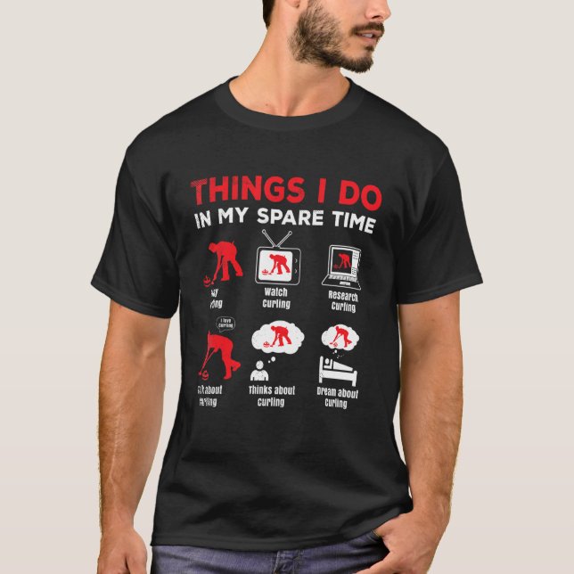 Camiseta Esportes em curvas No meu tema do tempo livre (Frente)