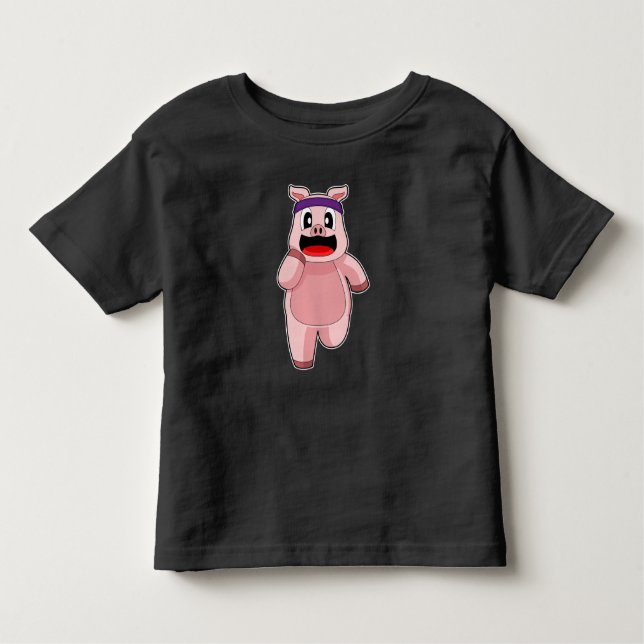 Camiseta Esportes em Pig Runner (Frente)