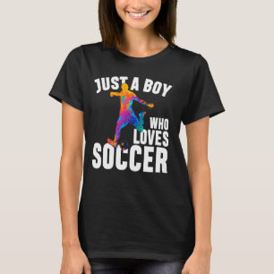 Camiseta Esportes Engraçado Apenas Um Menino Que Ama Futebo